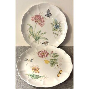 2 Lenox Butterfly Meadow Plates, 1 Eastern Tailed Blue and 1 Dragonfly  #3150
